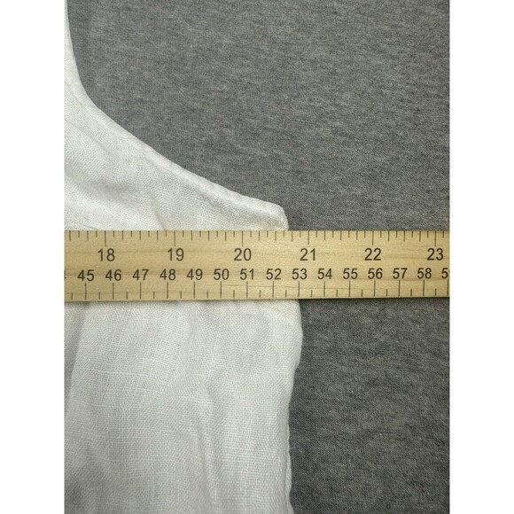 Match Point  Top Womens M White Linen Sleeveless Round‎ Neck Casual - Picture 5 of 6